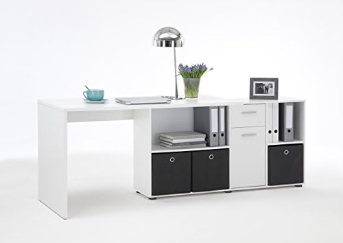 Furniture Group Lex Wooden Corner Computer Desk in White