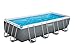 Produktbild Bestway Power Steel Frame Pool Komplett-Set mit Filterpumpe 549 x 274 x 122 cm, grau, eckig