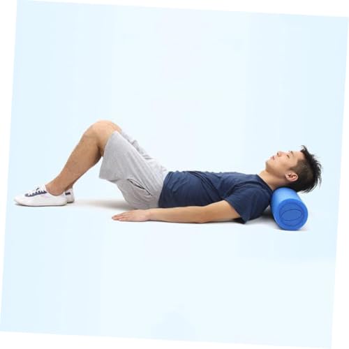 Rodillo de espuma sólida para yoga y masaje, columna azul de 30 x 15 cm, para ejercicios de pilates, entrenamiento de equilibrio y relajación muscular miniatura 5