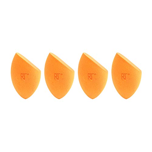 Real Techniques Miracle Complexion Sponge 4 Pack, Makeup Blending Sponges For Liquid & Cream Foundation & Skin Tints, Buildable Coverage, Natural, Dewy Base, Cruelty- Free, Latex-Free Foam