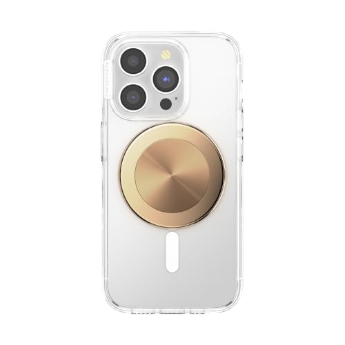 Image of PopSockets Phone Grip for MagSafe, Magnetic Holder, Phone Stand, Enamel - Alum Radial Gold