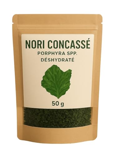 Nori Seco en Lentejuelas – Alga Fina para Cocina Japonesa – Sushi, Ramen y Ensaladas – Sabor Umami