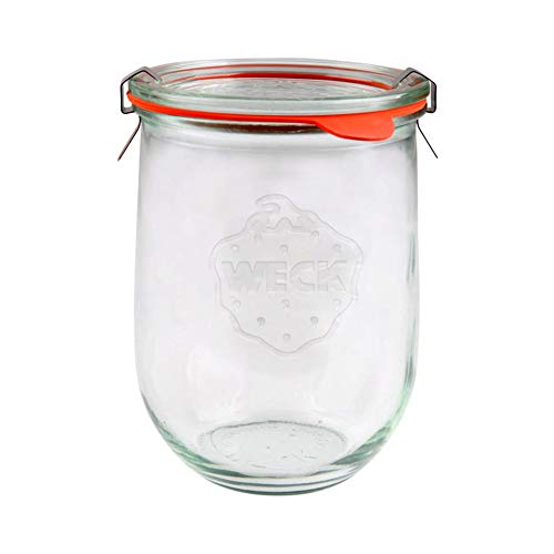 EcoBaker WECK 745 1062ml Tulip Storage Jar Including Glass Lid Seal & Clamps For Sourdough Preserving Canning Yoghurt Kimchi Jam
