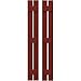 Ekena Millwork ARW401SB207X77MRH Americraft Two 3 Exterior Real Wood Spaced Board-n-Batten Shutters (Per Pair), Pepper Red