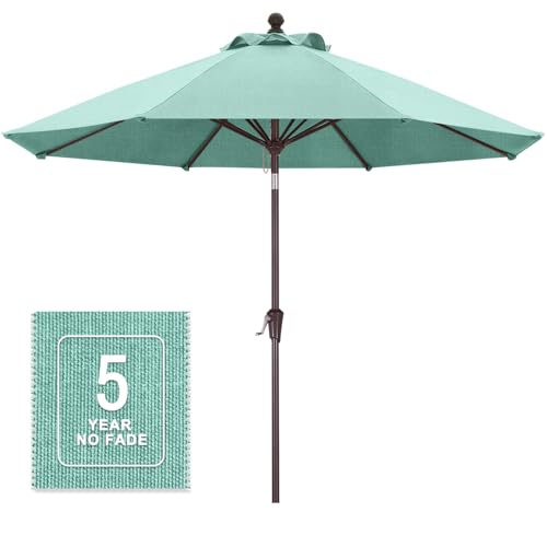 Image of MASTERCANOPY 9ft Olefin 5-Year-Non-Fading Patio Umbrella Light Blue