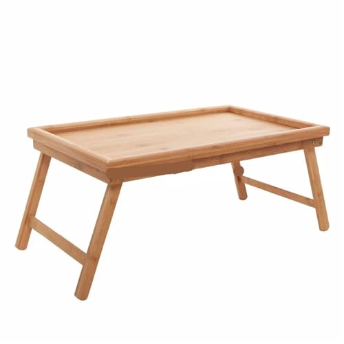 Mesa de cama plegable para desayuno, escritorio portátil para laptop y bandeja de servir, ideal para comedor, trabajo y relajación en casa