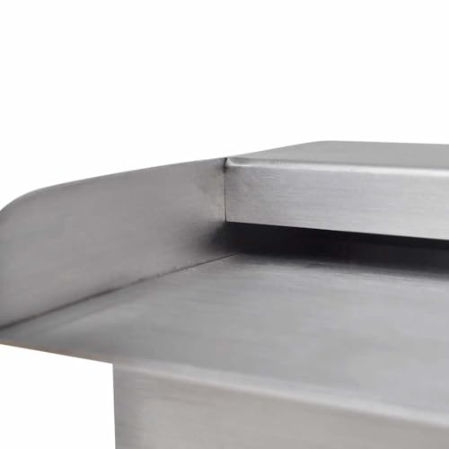 Lame d eau piscine rectangulaire 30cm cascade inox jardin - 5