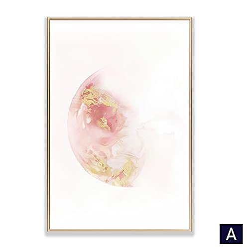 Impression moderne abstraite sur toile premium | Grand triptyque rose bohème 70x100cm - 4