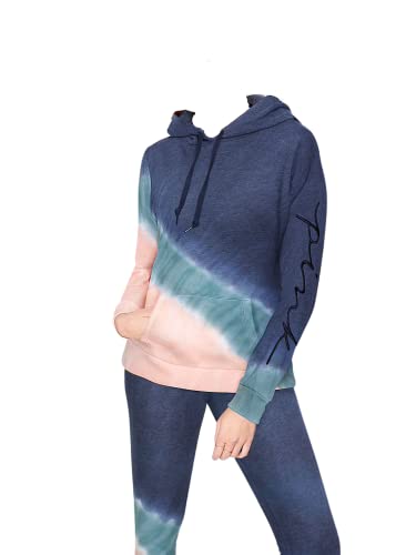 Pink Everyday Campus Pullover Sweatshirt Hoodie Multi Color Tie Dye Size2