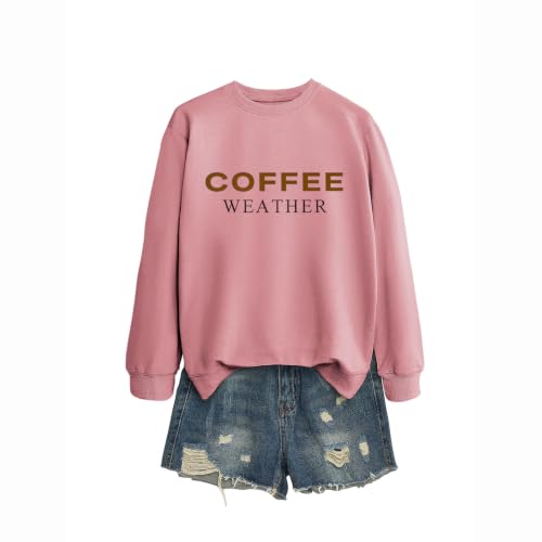 Coffee Weather Sweatshirt Women Coffee Lover Long Sleeve Pullover Tops by AKYUSGFL - Used condition - Image 3