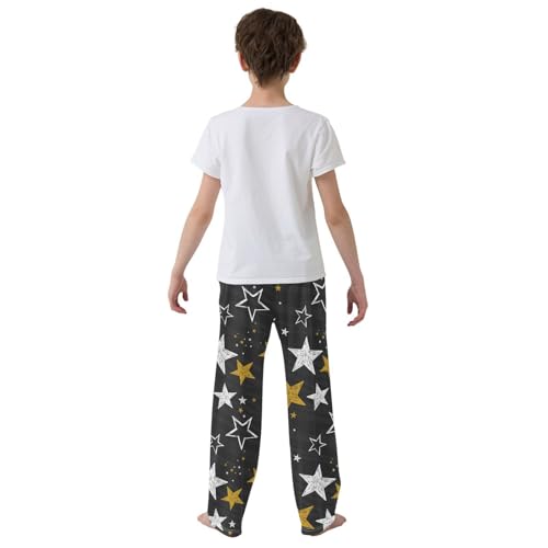 ZZKKO Colorful Stars Lines Shapes Boys Pants for Kids Jogger Pants with Pockets S-XL3