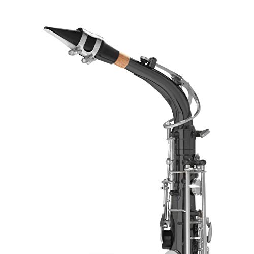 mendini by cecilio alto saxophone for beginners with tuner mouthpiece case 10 reeds grease cleaning cloth amp rod gloves strap book black silver