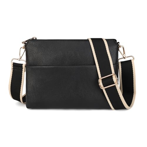 Sac à bandoulière en similicuir finitions soignées | Petit sac à main chic de tous les jours
