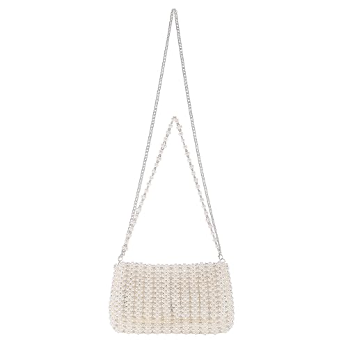 Faletony Damen Clutch Luxus Perlen Abendtasche Brauttasche Elegant Handtasche Luxus Geldbörse Umhängetasche für Hochzeit Abendparty Tanzparty Geburtstag