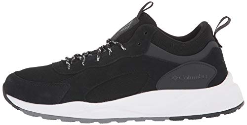 Columbia Men's Pivot Mid Waterproof Hiking Shoe, Black/White, 12