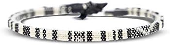 Surfer Beach Bracelet Men & Women - Braided Boho Summer Bracelets - Handmade Festival Jewellery - 100% Waterproof & Adjustable - Friendship Gift - Ethnic Hippie Style - U (Blue-White)