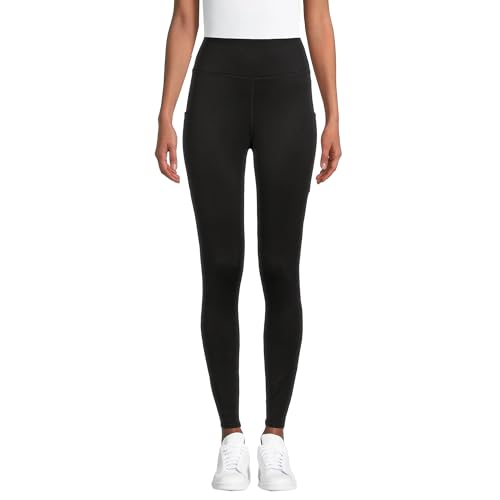 Cuddl Duds ClimateRight Women's Grid Warmth High Waisted Thermal Leggings (Black) (US, Alpha, X-Large, Regular, Regular, Black)