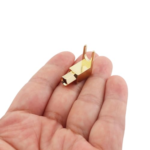 Enchufe banana a conector de cable de altavoz en forma de U de cobre dorado para audio 5