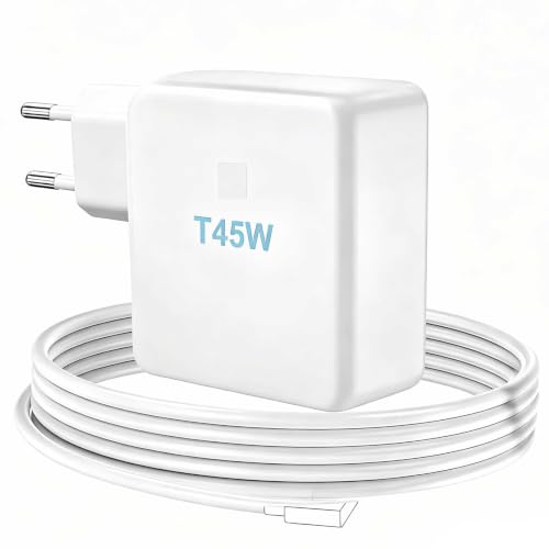 SCOVEE 45W T-Tip Cargador Mac Book Air, 45W T-Tip Adaptador Rápido Compatible con Mac Book Air 11 Pulgadas y 13 Pulgadas 2012-2017, para Modelos A1435, A1436, A1465, A1466
