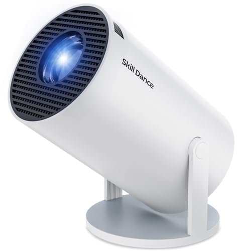 Image of Mini Projector with WiFi 6 & Bluetooth 5.3, Smart Portable Projector 4K Support 200ANSI, Auto Keystone, 180° Rotatable, Android 11 Home Outdoor Movie Projector