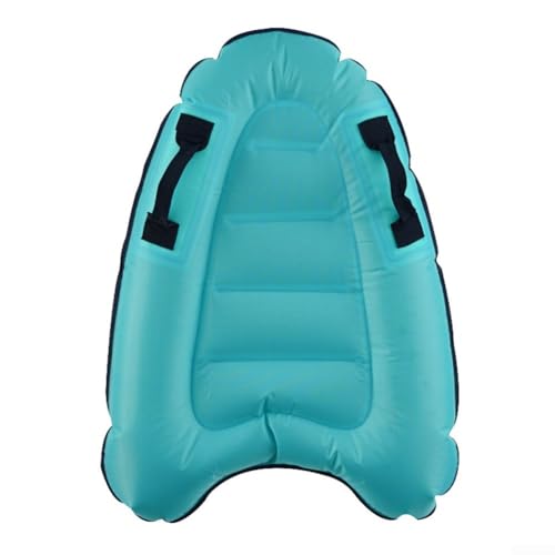 Inflatable Bodyboard Portable Surf Body Board Lightweight Soft Bodyboard with Handles for Swimming Practice Enjoying Waves(Blue)