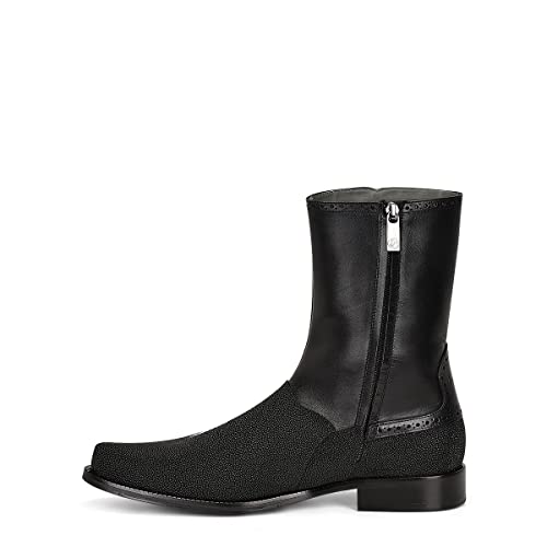 FRANCO CUADRA Men's Dress Boots in Genuine Stingray Leather Black4