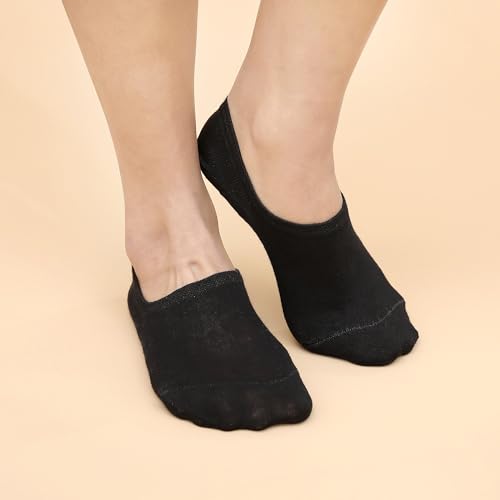 3 Pairs Women's No Show Socks Activewear Ankle Socks with Gel Heel Grip Slip-On Design for Casual Daily Wear4