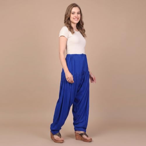 Image of FASHION GALLERY Women's Rayon Relaxed Fit Patiala Salwar with Full Length Drawstring Closure Type and Flexible Waist | Patiala Pant for Woman Free Size Fit Upto XXL