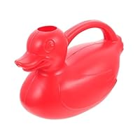TOGEVAL Adorable Red Duck Watering Can Lightweight Watering Pot with Fine Spray for Indoor Outdoor Plants Gardening and Beach Use Practical Gift for Gardeners