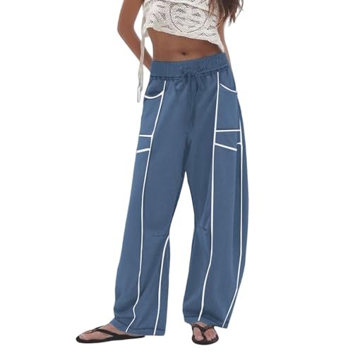 Pantalon ample décontracté à jambes larges WWricotta pour femme moderne