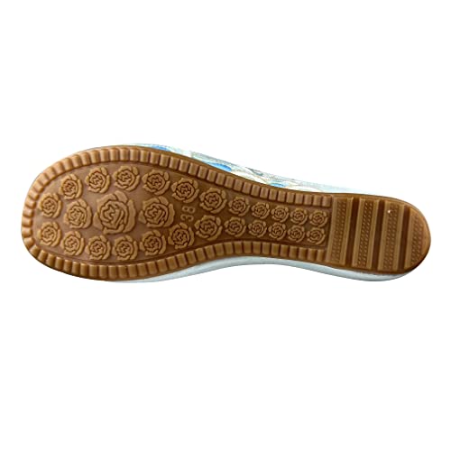 eYLun Chinese Embroidered Shoes for Women Round Toe Mary Jane Shoes Floral Slip On Loafers Comfort Ballet Flats3