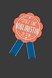  Stolz eine Violonistin zu sein: Liniertes DinA 5 Notizbuch für Musikerinnen und Musiker Musik Notizheft
