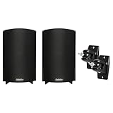 Pair of Definitive Technology ProMonitor 800-2-Way Satellite or Bookshelf Speaker for Home Theater Speaker System + Definitive Technology VEPC Pro-Mount 90 - Pair (Black) Bundle