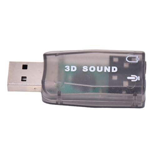 Tarjeta de sonido USB - Adaptador de audio USB de 5.1 canales, convertidor de tarjeta de sonido externo 2 en 1 | Filtro de ruido Chip de entrada de auriculares Hub de salida de auriculares, diseño