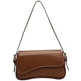 Satteltasche, Retro Y2K Leder -Umhängetasche mit magnetischem Knopf und abnehmbarem Schultergurt, stilvoller weicher PU -Lederausstattung für Urlaub, Arbeit, Dating, Einkaufen, weiche Geldbörsen