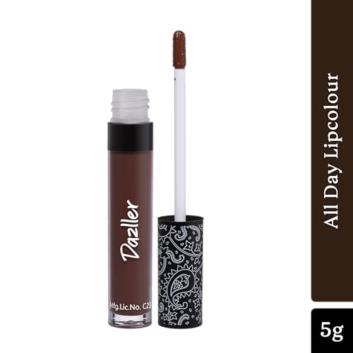 Dazller All Day Lipcolour,6g, DLC025-Hazelnut Cup, Ultra intense matte,Smudge-proof, Non-transfer,Lightweight,up to 8-hr Stay - Image 3