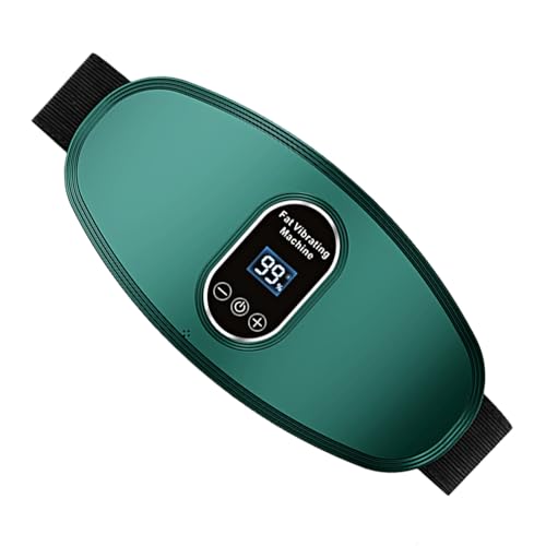 Masajeador abdominal – Cinturón de masaje de calefacción de 3 modos para quemar grasa profunda, correa ajustable con temporizador automático de seguridad USB Función recargable, masajeador del vientre