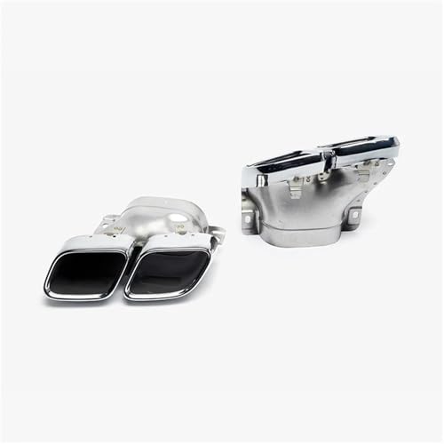 Embouts d'échappement quad argent pour W205 C205 AMG C63 2019 | Double sortie canule inox