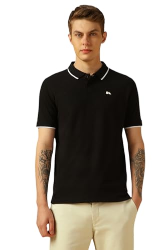 Image of Dennis Lingo Men's Poly Cotton Loose Fit Solid Half Sleeve Polo T-Shirt