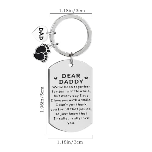 Image of New Dad Gifts First Time Dad Gifts Keychain 1st Fathers Day Gift for New Dads to be Best Father's Day Birthday Christmas Valentines Gift Ideas for Expectant Dads Husband Men Friend
