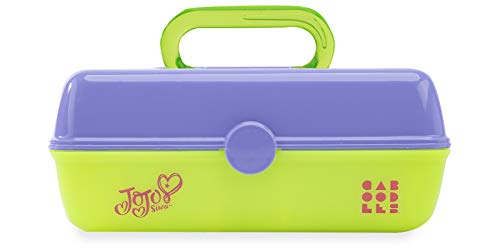 Caboodles Caboodles Jojo Siwa Neon Lights - Pretty In Petite Makeup Organizer, Compact Carrying Cosmetic Case Includes Stickers & Glow In Dark Bracelets, Lavender, 1 count