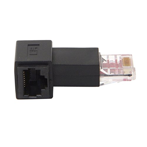 Adaptador RJ45 8P8C FTP STP UTP Cat 5e Ángulo 90° miniatura 6