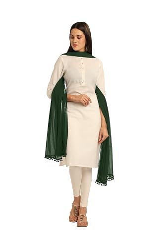 Image of Morrio Chiffon Solid Dupatta For Women