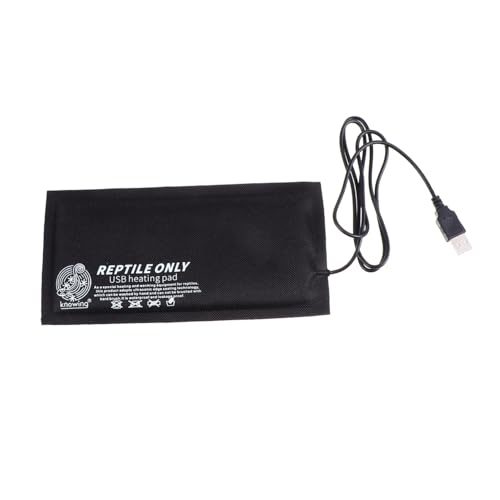BUGUUYO Almohadilla Térmica para Mascotas Tanque Almohadillas Térmicas Leopardo Almohadilla Térmica para Reptiles Bomba Continuar Transatlántico Señor Batería Mini Tela Black