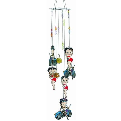 Image of Spoontiques Metal Betty Boop Biker Wind Chime