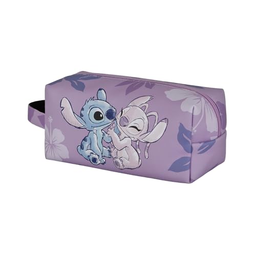 Disney Lilo y Stitch Stitch & Angel-Neceser de Viaje Brick Plus, Rosa, 25 x 12 cm