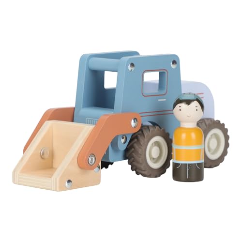 Little Dutch 2532 Holz Bulldozer - blau Little Dutch 2532 Holz Bulldozer - blau