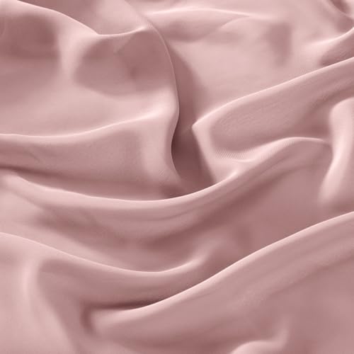 Image of Dusty Rose Chiffon Fabric by The Yard Continuous Sheer Arch Fabric 20 Yards | Pre-Cut Chiffon Draping Panels Airy Wedding Arch Draping Fabric 60 inch Wide for Events Backdrop Ceiling Decor DIY Craft Use