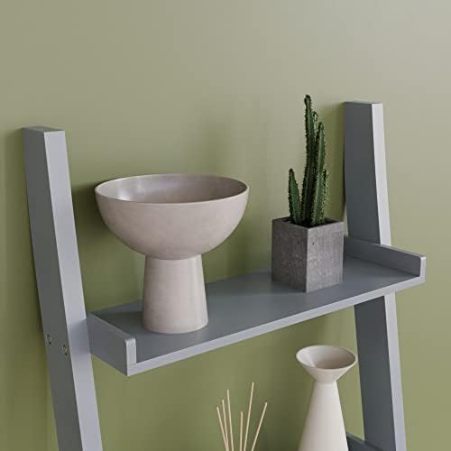 Amazon Brand - Movian - York 4-Tier Ladder Bookcase, 56 x 29 x 154 cm, Grey