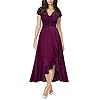 Miusol-Womens-V-Neck-Elegant-Lace-Ruffle-Bridesmaid-Maxi-Dress Miusol Women's V Neck Elegant Lace Ruffle Bridesmaid Maxi Dress (X-Large, Magenta)